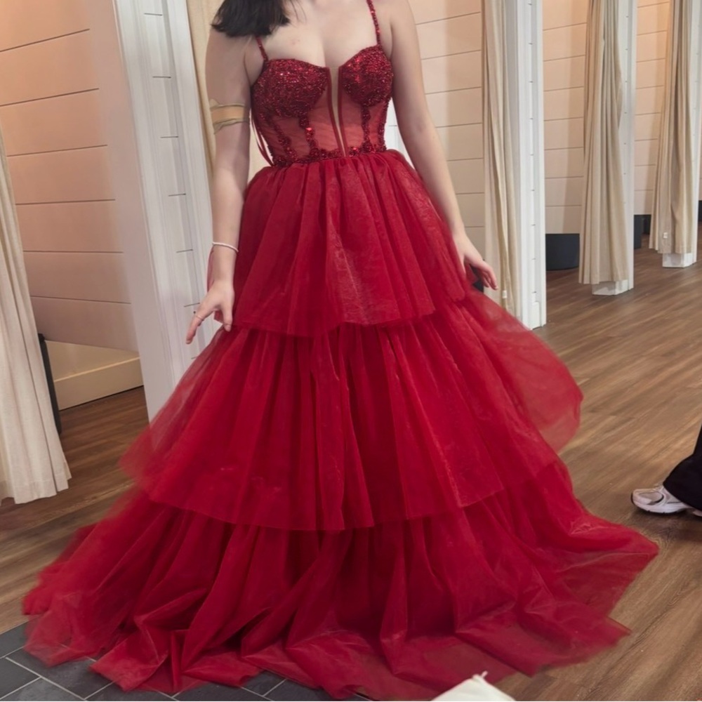Elegant Red Evening Gown